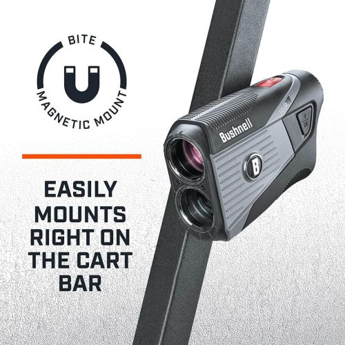 부쉬넬 Bushnell Tour V5 Golf Laser Rangefinder Pinseeker Visual JOLT BITE Magnetic Mount Next Level Clarity and Brightness Non-Slope Model 201901