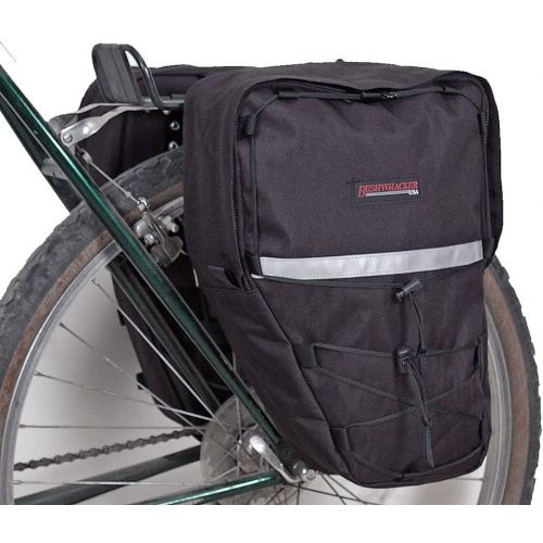  Bushwhacker Moab Black - Bicycle Rear/Front Pannier w/Reflective Sold as Pair Trim Cycling Rack Pack Bike Bag Frame Accessories Grocery