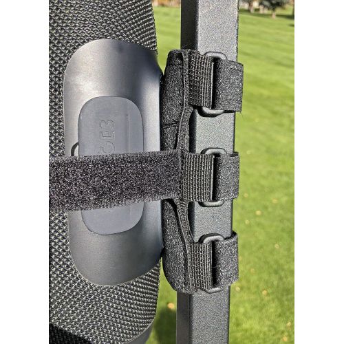  The Original Bushwhacker Portable Speaker Mount for Golf Cart Railing - Adjustable Strap Fits Most Bluetooth Wireless Speakers Attachment Accessory Holder Bar Rail