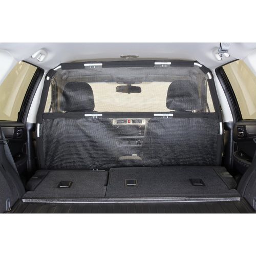  Bushwhacker - Paws n Claws Deluxe Dog Barrier 50 Wide - Ideal for Smaller Cars, Trucks, and SUVs - Patent Pending - Pet Restraint Car Backseat Divider Vehicle Gate Cargo Area