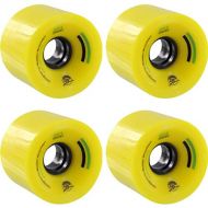 Bustin Skateboards Premier Formula Yellow Longboard Skateboard Wheels - 66mm 80a (Set of 4)