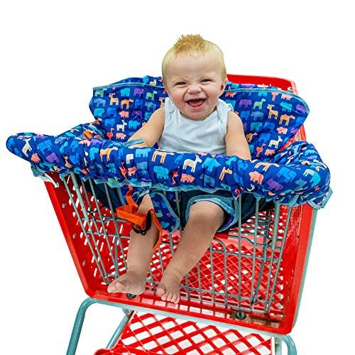  [아마존베스트]Busy Bambino 2-in-1 Shopping Cart Cover | High Chair Cover for Baby | Now in a beautiful animal print!