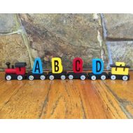 BusyBugsLLC Busy Bugs Handmade Alphabet Wood Train