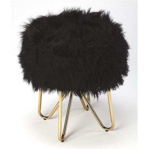  Butler Stool in Gold and Black Finish