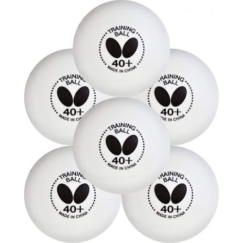 버터플라이 Butterfly 40+ Training Ball - 40+ Ball Used for Training - Available in a Box of 6 or 120 White Training Balls - Comparable to a Three-Star Ball and Perfect for Multiball Practice