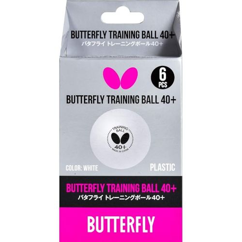 버터플라이 Butterfly 40+ Training Ball - 40+ Ball Used for Training - Available in a Box of 6 or 120 White Training Balls - Comparable to a Three-Star Ball and Perfect for Multiball Practice