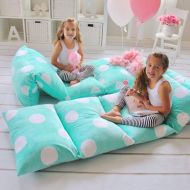 Butterfly Craze Girls Floor Lounger Seats Cover and Pillow Cover Made of Super Soft, Luxurious Premium Plush Fabric - Perfect Reading and Watching TV Cushion - Great for SLEEPOVERS