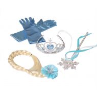 Butterfly Craze Frozen Princess Elsa Accessories Set Including Tiara Glove Snowflake Wand Braid