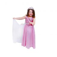 Butterfly Craze Pink Princess Halloween Costume Girls Dress w/Cape Tiara & Wand