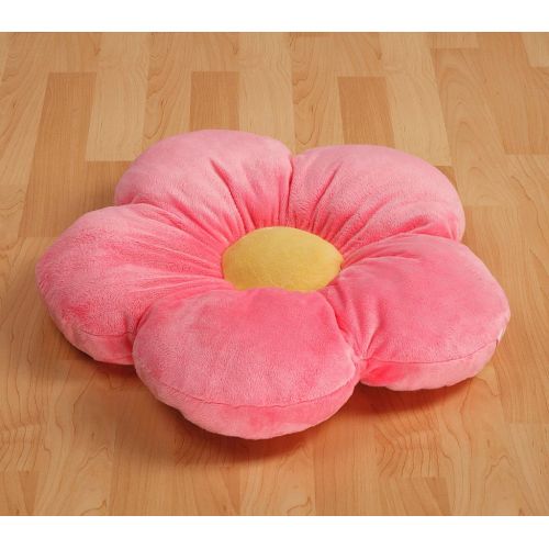 버터플라이 Butterfly Craze Heart to Heart Girls Flower Floor Pillow Seating Cushion, for a Reading Nook, Bed Room, or Watching TV. Softer and More Plush Than Area Rug or Foam Mat. 35, Pink