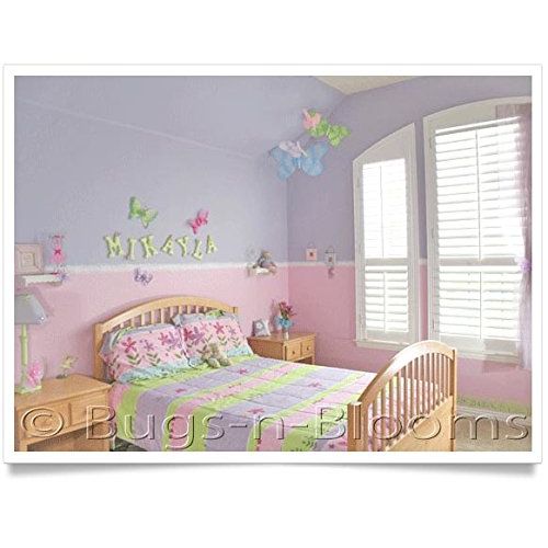 버터플라이 Butterfly Mobile Green Twinkle Nylon Mesh Butterflies Mobiles Decorations Decorate Baby Nursery Bedroom Girls Room Ceiling Decor Birthday Party Baby Shower Baby Crib Hanging Mobile