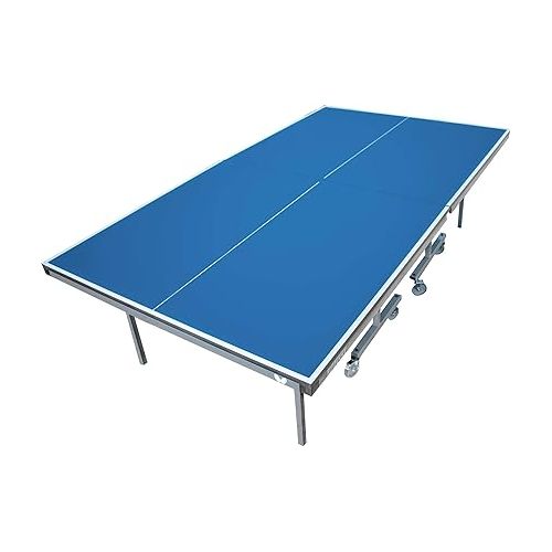 버터플라이 Butterfly Match 22 Rollaway Table Tennis Table Table Tennis Table | 22mm Top Ping Pong Table | Sturdy Ping Pong Table for Schools and Rec Centers | Sturdy Table Built for Easy Transport, Blue