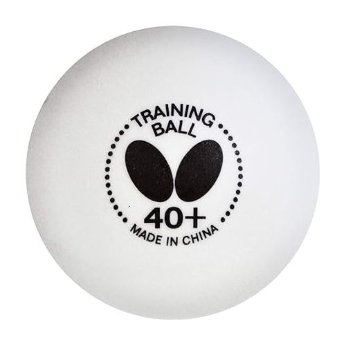 버터플라이 Butterfly 40+ Training Table Tennis Ball - White, 40mm Training Balls - Box of 120 - 40+ Training Balls are Comparable to a Three-Star Ball