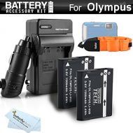ButterflyPhoto 2 Pack Battery And Charger Kit Bundle For Olympus TOUGH TG-Tracker, TG-5, TG-2iHS, TG-3, TG-4 Waterproof Digital Camera Includes 2 Replacement (1500Mah) LI-90B, LI-92B Batteries +