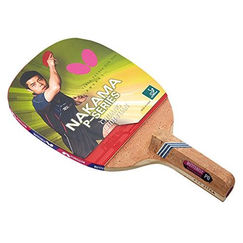 버터플라이 Butterfly Nakama P-6 Table Tennis Racket 2 Balls - Japanese Penhold Blade - Flextra 1.7mm - ITTF Approved