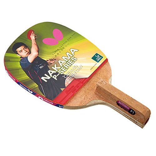 버터플라이 Butterfly Nakama P-1 Table Tennis Racket 2 Balls - Japanese Penhold Carbon Blade - Sriver 1.9mm Rubber - ITTF Approved