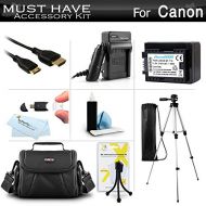 ButterflyPhoto Must Have Accessory Kit For Canon VIXIA HF R800, HF R82, HF R80, HF R62, HF R60, HF R600, VIXIA HF R700, HF R72, HF R70 Digital Camcorder Includes Replacement BP-718 Battery, Charg