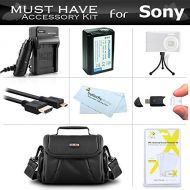 ButterflyPhoto Must Have Accessory Kit For Sony Alpha a6000, a6300, a6500, a5100, a5000, a7 Interchangeable Lens DSLR Camera Includes Replacement NP-FW50 Battery + AcDc Charger + Micro HDMI Cabl
