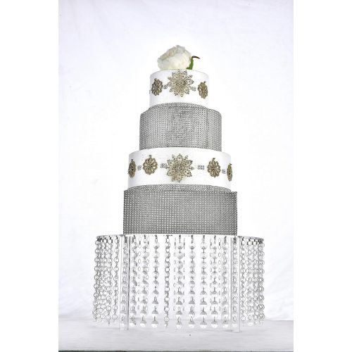  Butterflyevent Acrylic Crystal Transparent Cake Stand Chandelier cake stands cascading style(Dia 16)