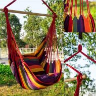 Buttoncotton MUDEREK Canvas Swing Chair Hanging Rope Garden Indoor Outdoor 150Kg Weight Bearing Hammocks-Without Wooden Sticks and Hooks