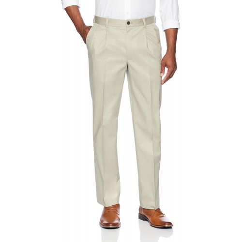  Amazon Brand - Buttoned Down Mens Relaxed Fit Pleated Non-Iron Dress Chino Pant