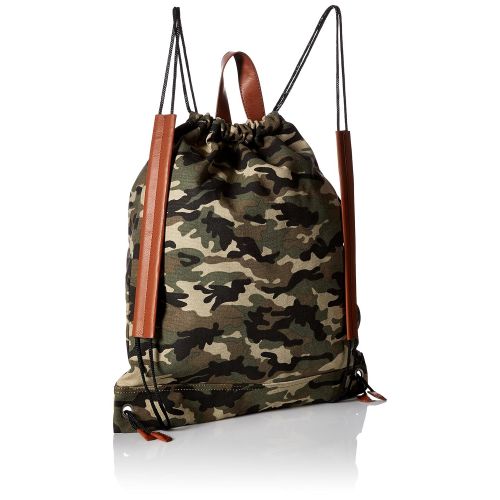  Buxton Mens Expedition Ii Huntington Canvas Drawstring Backpack