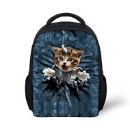 BuyBai Fashion Denim Cat Pattern Backpack School Bag Kids Children Toddler