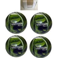 BuyBocceBalls New Listing - (4 1/2 inch- 2lbs. 7oz.) Pack of 4 EPCO Candlepin Bowling Balls - Urethane - Lime Green, White & Navy