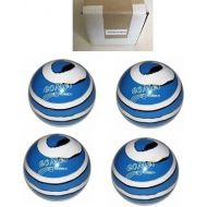 BuyBocceBalls New Listing - Pack of 4 EPCO Candlepin Bowling Balls - Comet Rubber - Royal with White & Black (4 1/2 inch- 2lbs. 6oz.)