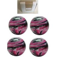 New Listing - Pack of 4 EPCO Candlepin Bowling Balls - Marbleized - Magenta, Black & White (4 1/2 inch- 2lbs. 6oz.)