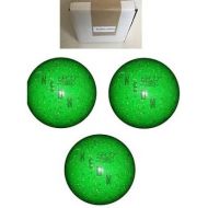 BuyBocceBalls New Listing - (5 inch- 3lbs. 10 oz.) Pack of 3 EPCO Duckpin Bowling Balls - Neon Speckled - Green