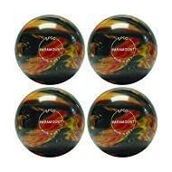 EPCO Candlepin Bowling Ball- Marbleized - Black, Red & Yellow Four Ball