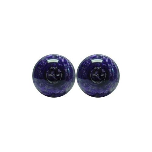  BuyBocceBalls EPCO Candlepin Bowling Ball- Starline - Purple & Pearl - 2 Balls