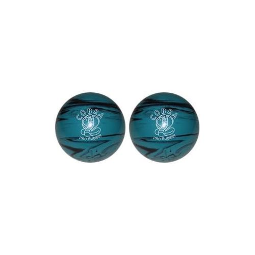  BuyBocceBalls EPCO Duckpin Bowling Ball- Cobra Pro Rubber, Teal & Black - 2 Balls