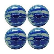 BuyBocceBalls EPCO Candlepin Bowling Ball- Marbleized - Blue & White four Ball