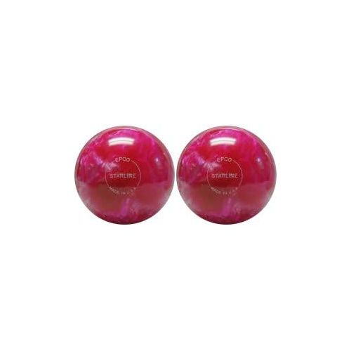  BuyBocceBalls EPCO Duckpin Bowling Ball- Starline - Hot Pink & Pearl - 2 Balls
