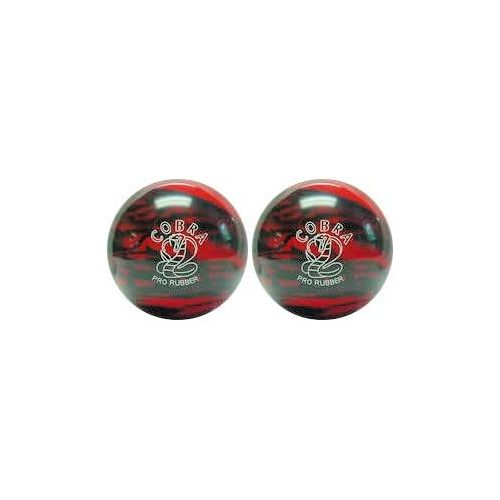  BuyBocceBalls EPCO Duckpin Bowling Ball- 2 Cobra Pro Rubber, Red & Black Balls