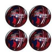BuyBocceBalls EPCO Candlepin Bowling Ball- Urethane Pro-Line - Dark Red, Royal & White - 4 Balls