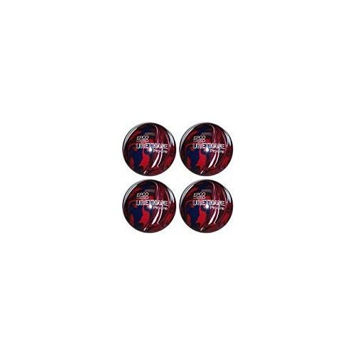 BuyBocceBalls EPCO Candlepin Bowling Ball- Urethane Pro-Line - Dark Red, Royal & White - 4 Balls