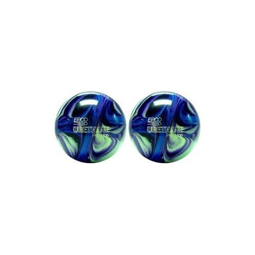  BuyBocceBalls EPCO Duckpin Bowling Ball- 2 Urethane Pro-Line - Purple, Blue & Mint Balls
