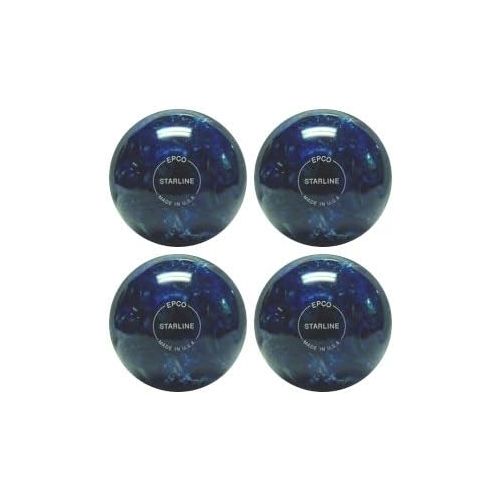  BuyBocceBalls EPCO Candlepin Bowling Ball- Starline - Blue & Pearl - 4 Balls