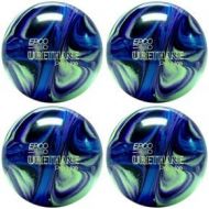 BuyBocceBalls EPCO Candlepin Bowling Ball- Urethane Pro-Line - Purple, Blue & Mint four Ball