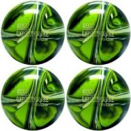 BuyBocceBalls EPCO Candlepin Bowling Ball- Urethane Pro-Line - Lime Green, White & Navy four Ball