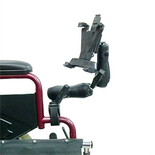  Buybits Wheechair RailTube Mount with Extension and Flexible Fit Tablet Holder (SKU 21152)