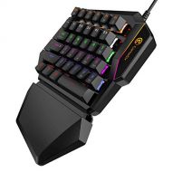 By GameSir GameSir GK100 Wired One-Handed Mechanical Gaming Keyboard for Windows PC and GameSir X1, LED Backlit Portable Mini Game Keypad