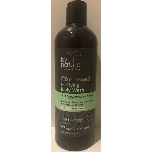  By Nature Charcoal Purifying Body Wash + Peppermint Oil 17oz