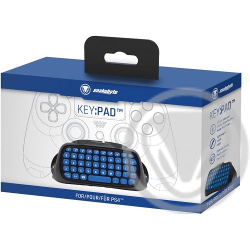  By Snakebyte Snakebyte KEY: PAD - Attachable Wireless Keyboard for your PlayStation 4 Controller / Game Pad - QWERTY
