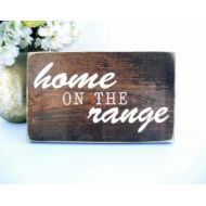 by Unbranded Western Wall Quote Rustic Wood Sign Home on The Range (#1570) Wood Sign,Best Gift,for mom,dad Home Decoration