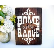 By Unbranded Western Rustic Wood Sign, Home on the Range Wall Hanging Home Decor Rustic Decor