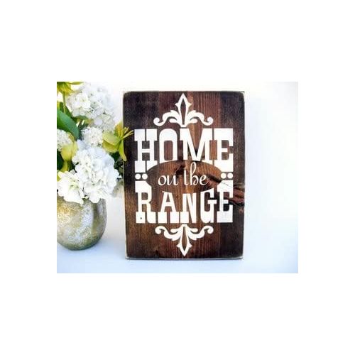  By Unbranded Western Rustic Wood Sign, Home on the Range Wall Hanging Home Decor Rustic Decor